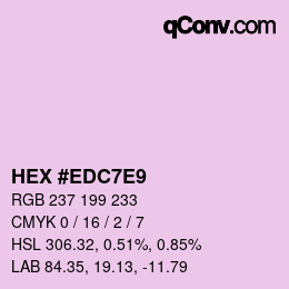 Color code: HEX #EDC7E9 | qconv.com