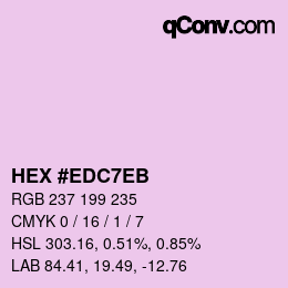 Color code: HEX #EDC7EB | qconv.com