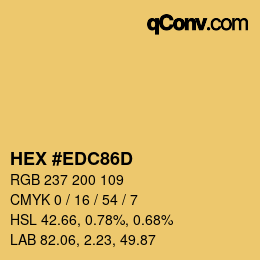 カラーコード: HEX #EDC86D | qconv.com
