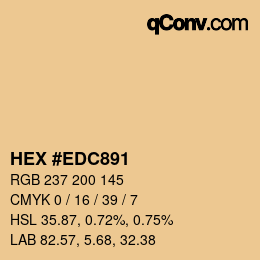 Color code: HEX #EDC891 | qconv.com