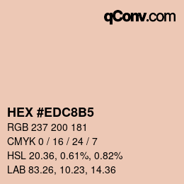 Color code: HEX #EDC8B5 | qconv.com