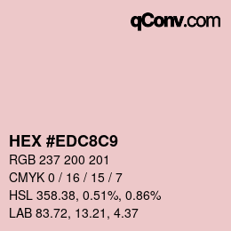 カラーコード: HEX #EDC8C9 | qconv.com