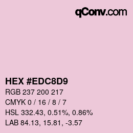 Color code: HEX #EDC8D9 | qconv.com