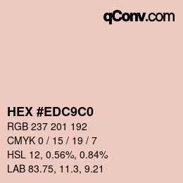 カラーコード: HEX #EDC9C0 | qconv.com