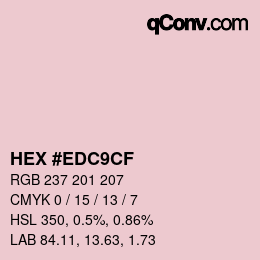 カラーコード: HEX #EDC9CF | qconv.com