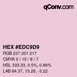 Color code: HEX #EDC9D9 | qconv.com
