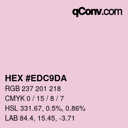 カラーコード: HEX #EDC9DA | qconv.com
