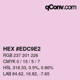 カラーコード: HEX #EDC9E2 | qconv.com