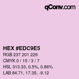 カラーコード: HEX #EDC9E5 | qconv.com