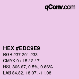 カラーコード: HEX #EDC9E9 | qconv.com