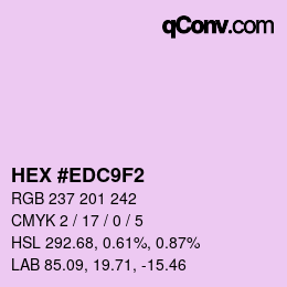 Color code: HEX #EDC9F2 | qconv.com