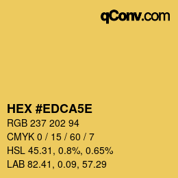 Código de color: HEX #EDCA5E | qconv.com