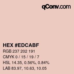 カラーコード: HEX #EDCABF | qconv.com