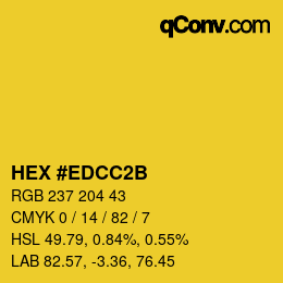 カラーコード: HEX #EDCC2B | qconv.com