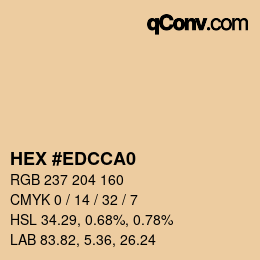 カラーコード: HEX #EDCCA0 | qconv.com