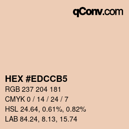 Color code: HEX #EDCCB5 | qconv.com