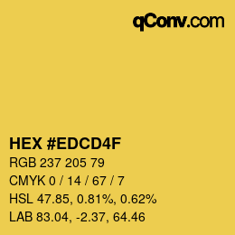 カラーコード: HEX #EDCD4F | qconv.com