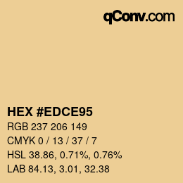 Color code: HEX #EDCE95 | qconv.com