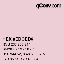 カラーコード: HEX #EDCED6 | qconv.com
