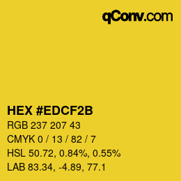 カラーコード: HEX #EDCF2B | qconv.com
