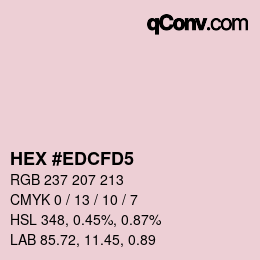 Color code: HEX #EDCFD5 | qconv.com