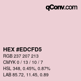 カラーコード: HEX #EDCFD5 | qconv.com