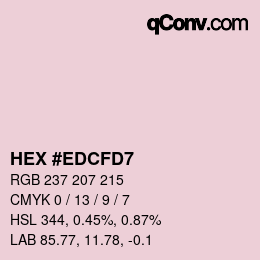 カラーコード: HEX #EDCFD7 | qconv.com