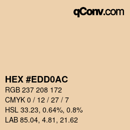 Color code: HEX #EDD0AC | qconv.com