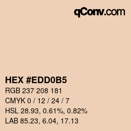 カラーコード: HEX #EDD0B5 | qconv.com
