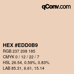 カラーコード: HEX #EDD0B9 | qconv.com