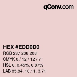 颜色代码: HEX #EDD0D0 | qconv.com