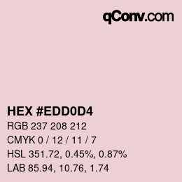 颜色代码: HEX #EDD0D4 | qconv.com
