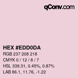 カラーコード: HEX #EDD0DA | qconv.com
