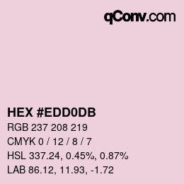 カラーコード: HEX #EDD0DB | qconv.com