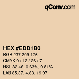 Color code: HEX #EDD1B0 | qconv.com