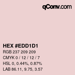 Color code: HEX #EDD1D1 | qconv.com