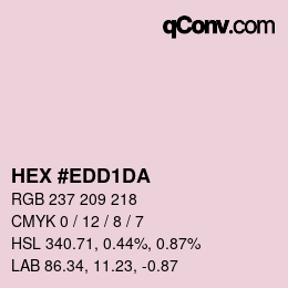カラーコード: HEX #EDD1DA | qconv.com