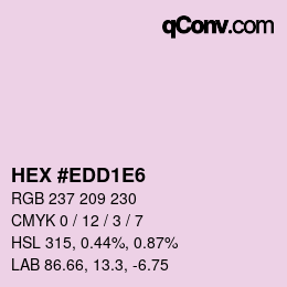 カラーコード: HEX #EDD1E6 | qconv.com