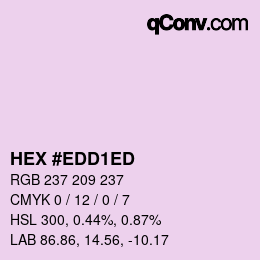 Color code: HEX #EDD1ED | qconv.com