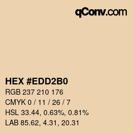 Color code: HEX #EDD2B0 | qconv.com
