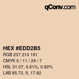 Color code: HEX #EDD2B5 | qconv.com