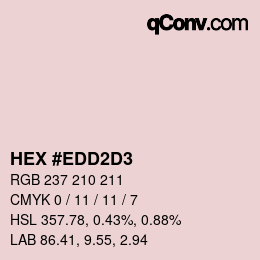 Color code: HEX #EDD2D3 | qconv.com