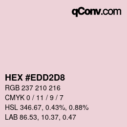 Color code: HEX #EDD2D8 | qconv.com