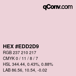 Color code: HEX #EDD2D9 | qconv.com