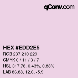 カラーコード: HEX #EDD2E5 | qconv.com