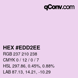 Color code: HEX #EDD2EE | qconv.com