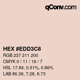 Farbcode: HEX #EDD3C8 | qconv.com