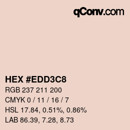 Color code: HEX #EDD3C8 | qconv.com