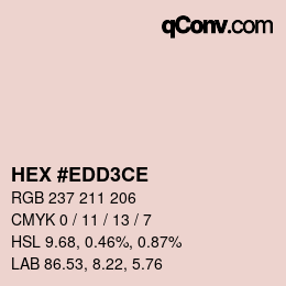 Color code: HEX #EDD3CE | qconv.com