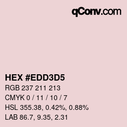 Color code: HEX #EDD3D5 | qconv.com